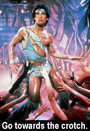 "Stayin' Alive," 1983. Directed by Sylvester Stallone. This is what Hell looks like.