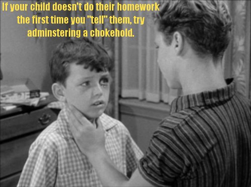 Go on. Give junior a hand with his arithmetic.